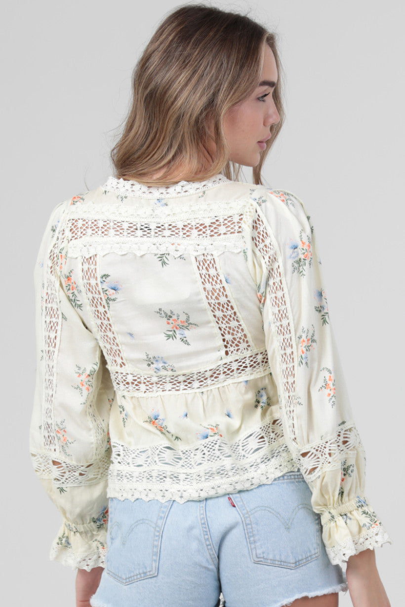 Angie Lace Floral Top