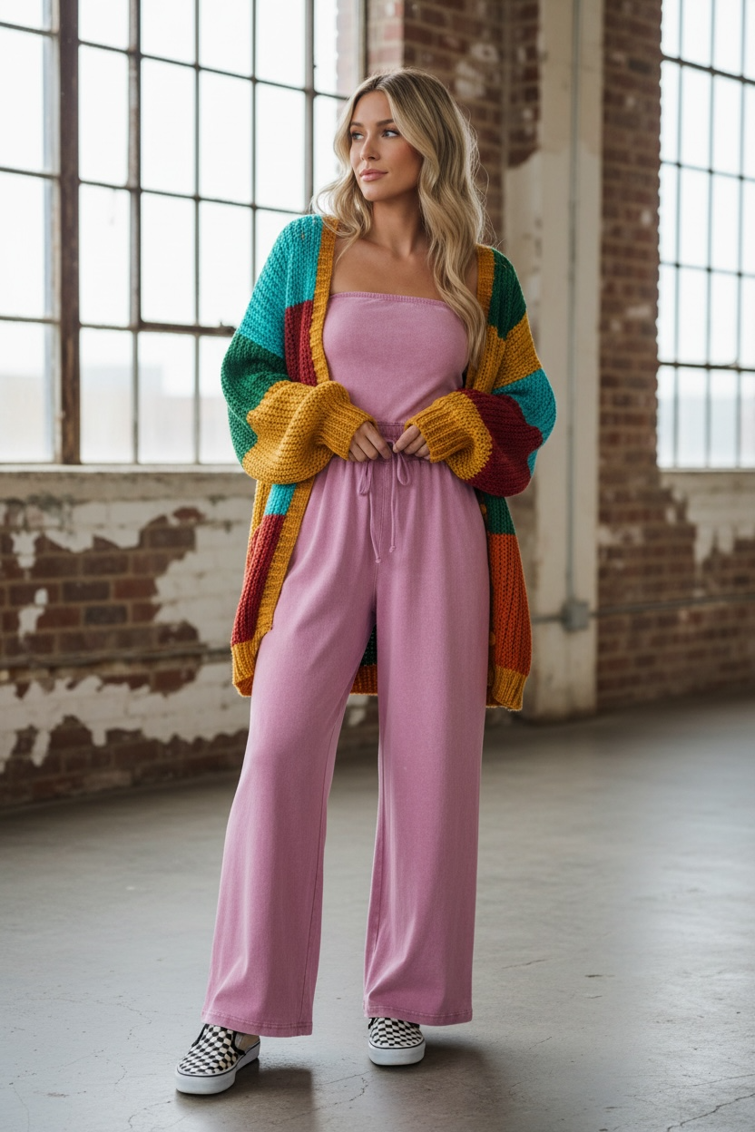 Washed Strapless Jumpsuit