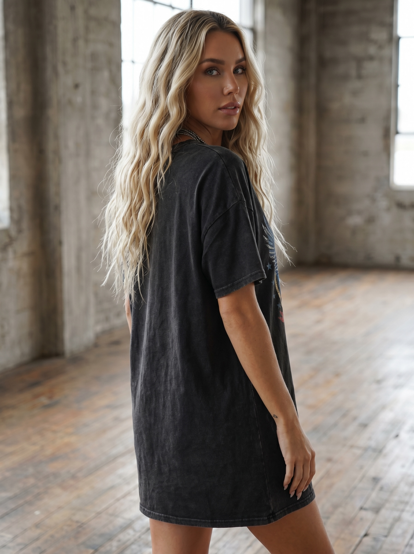 FREEDOM TOUR GRAPHIC T-SHIRT DRESS