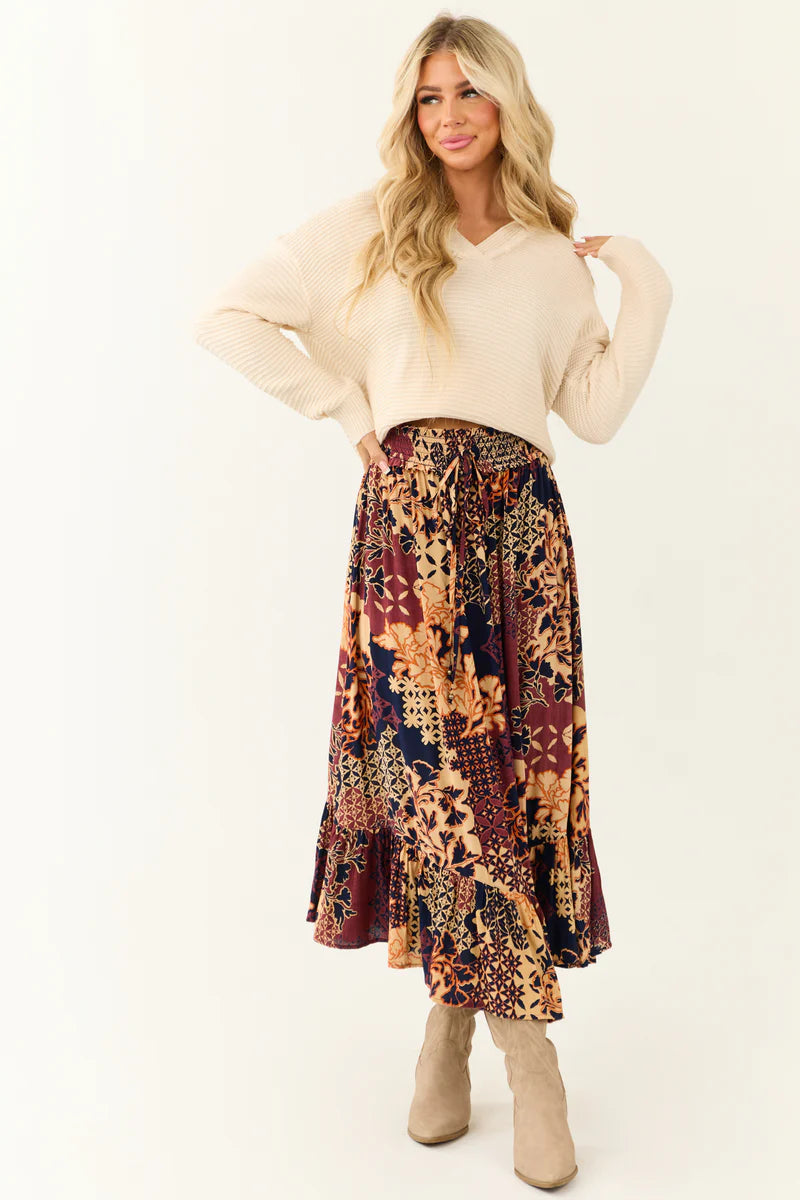 Angie Boho Maxi Skirt