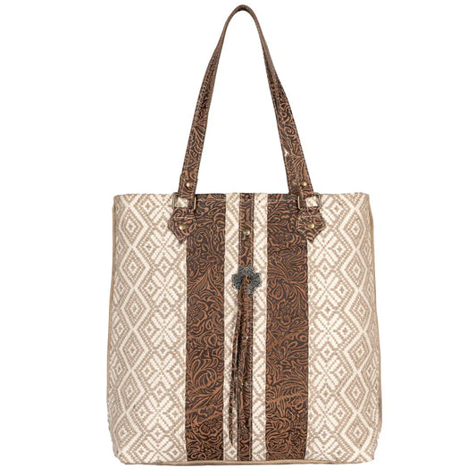 Aztec Tooled Tote