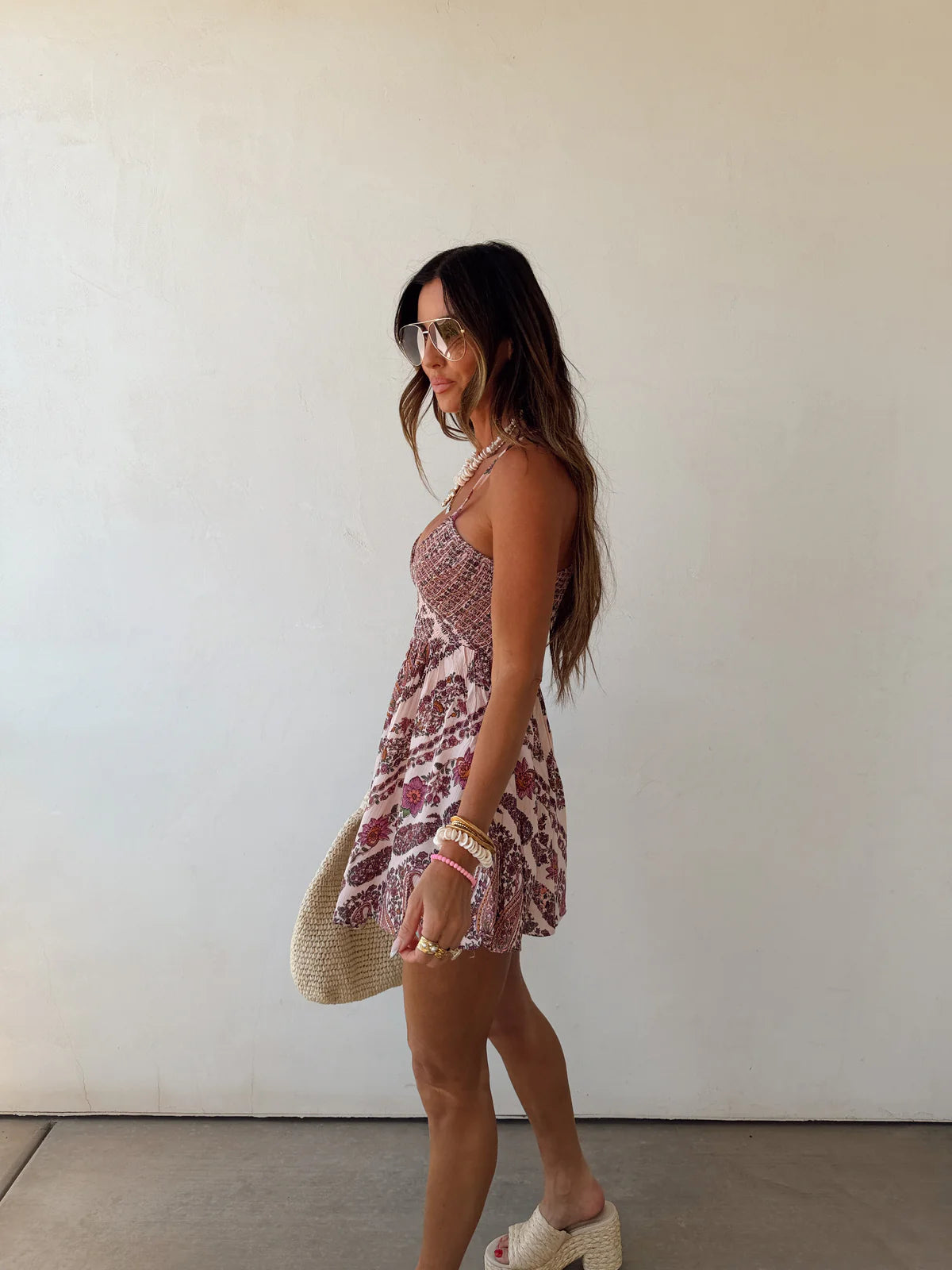 Angie Smocked Mini Dresd