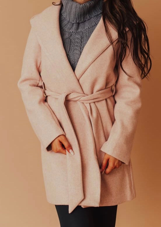 JQ Fleece Belted Hoodie Coat