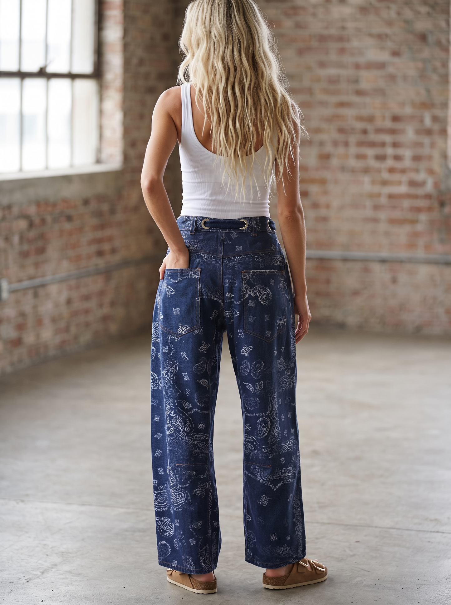 Eesome Bandana Barrel Pants
