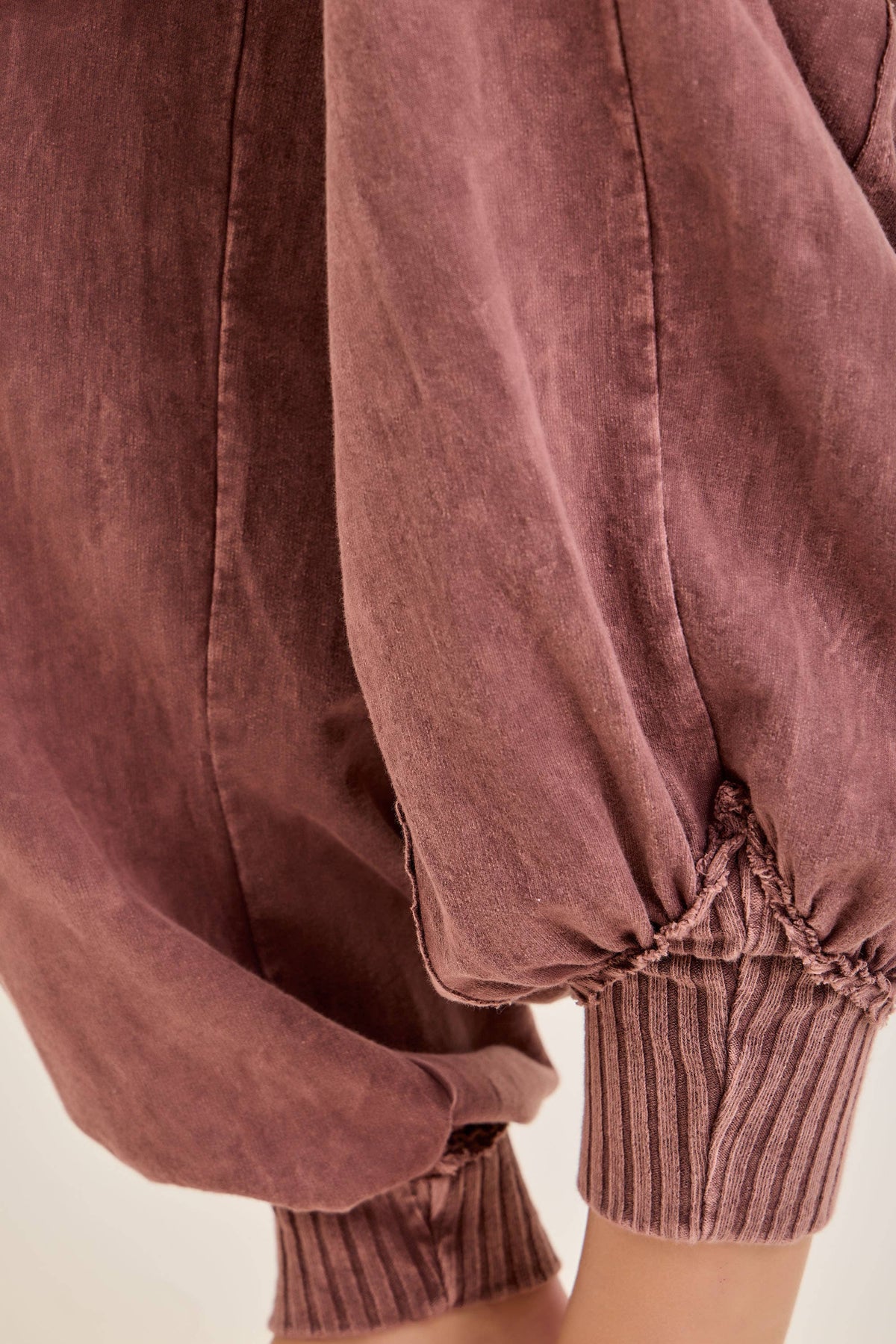 Zen Mineral Washed Ribbed  Baggy Lounge Balloon Pants HP7610