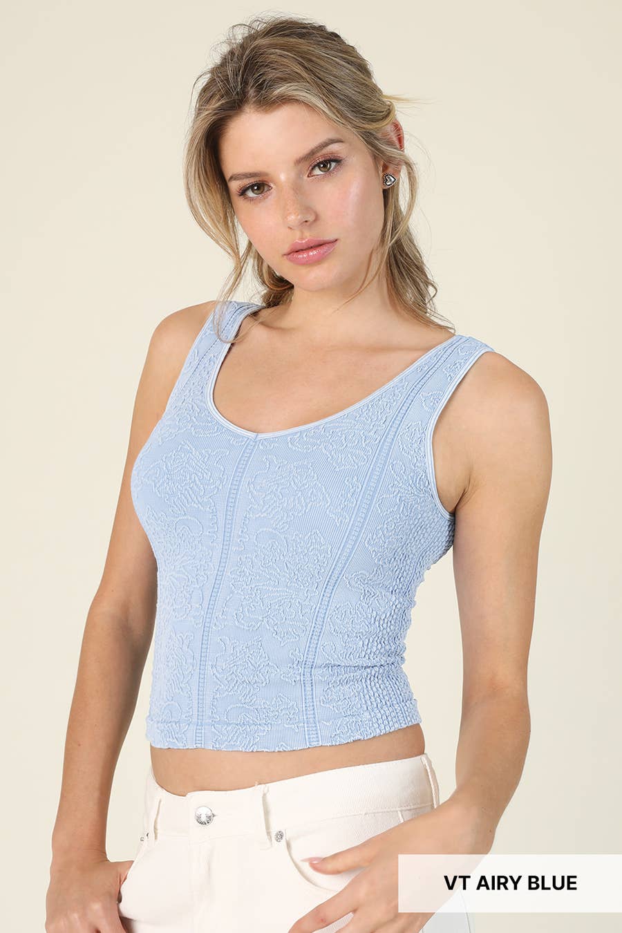 NS8525 - Vintage Reversible Textured Top