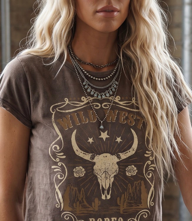 Wild West Graphic Crop Tee