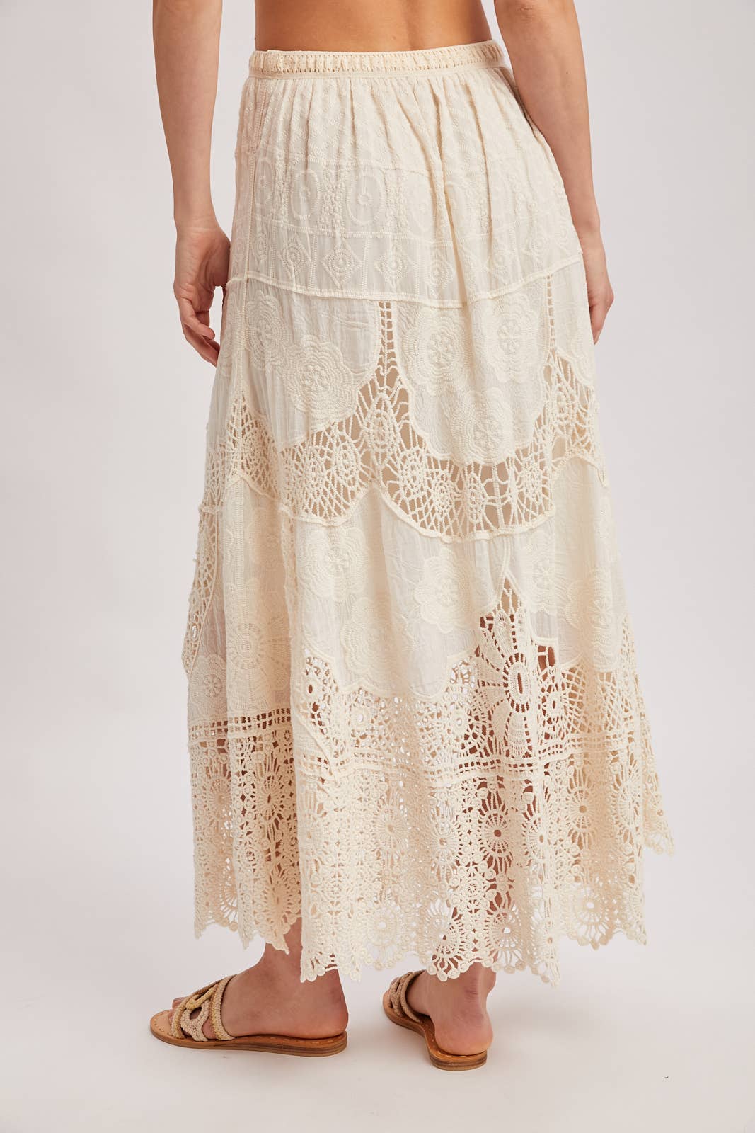 BOHO LACE MAXI SKIRT
