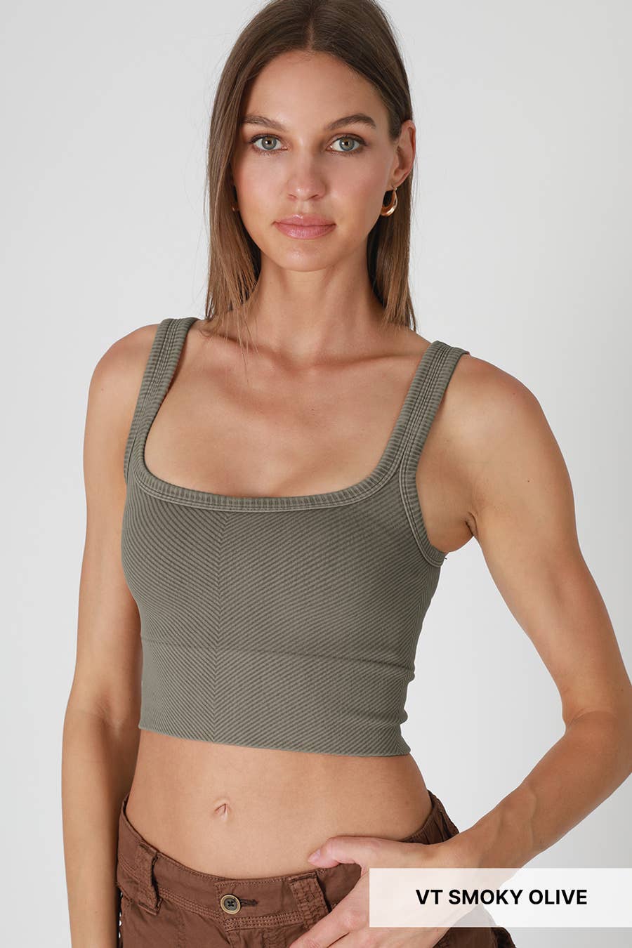 NS7923 - Vintage Chevron Crop Top