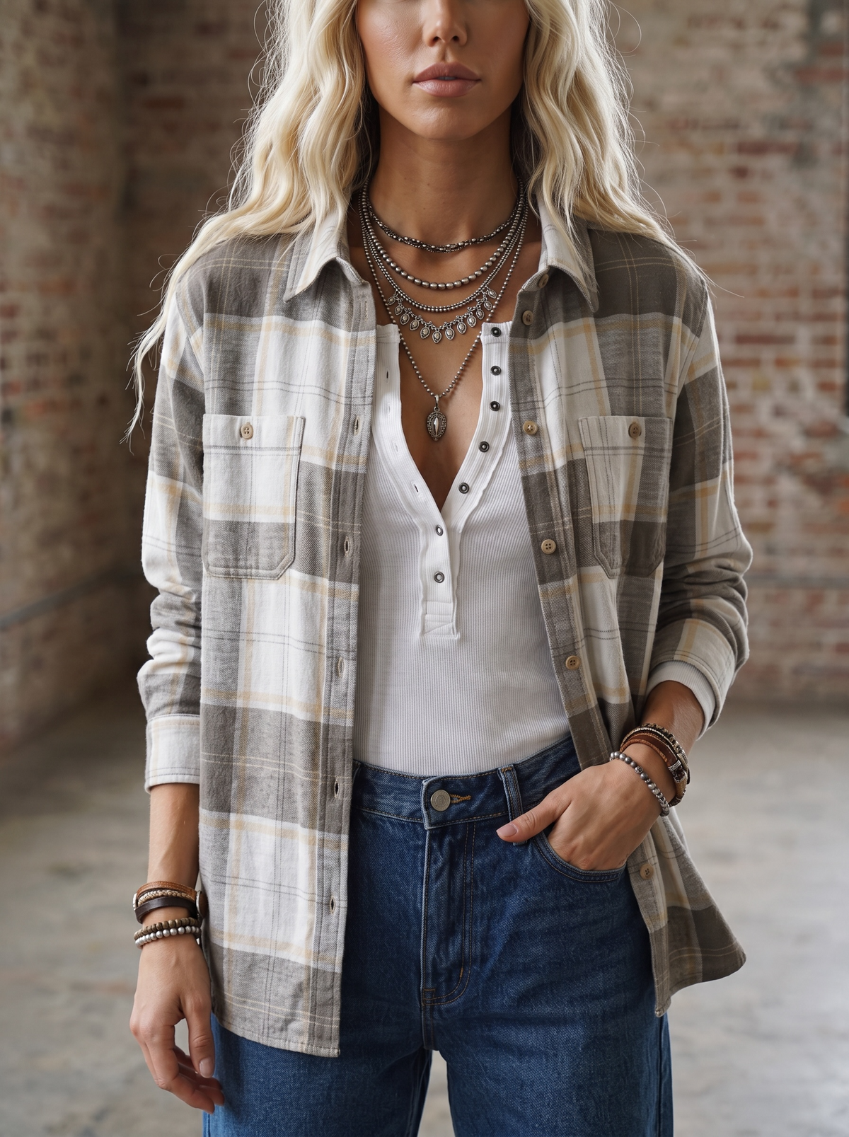 PREORDER & SAVE! Plaid Button Down Top