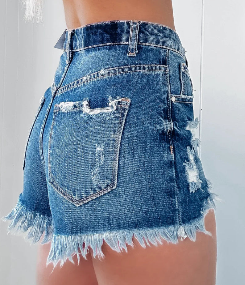 HIGH RISE PREMIUM DENIM SHORTS