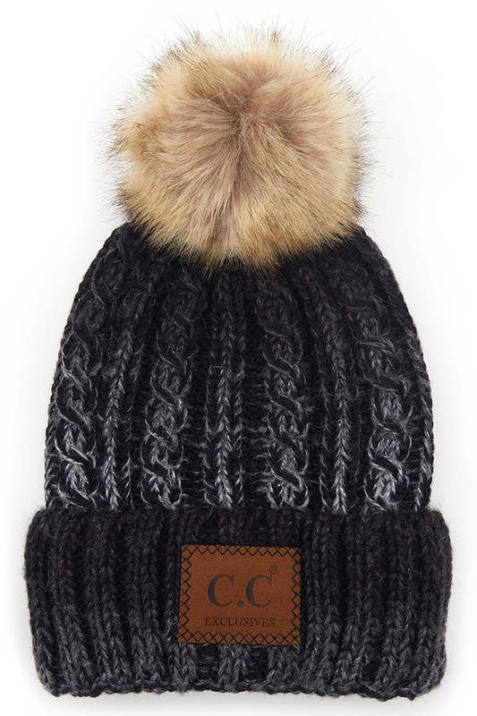 C.C Ombre Cable Knit Beanie