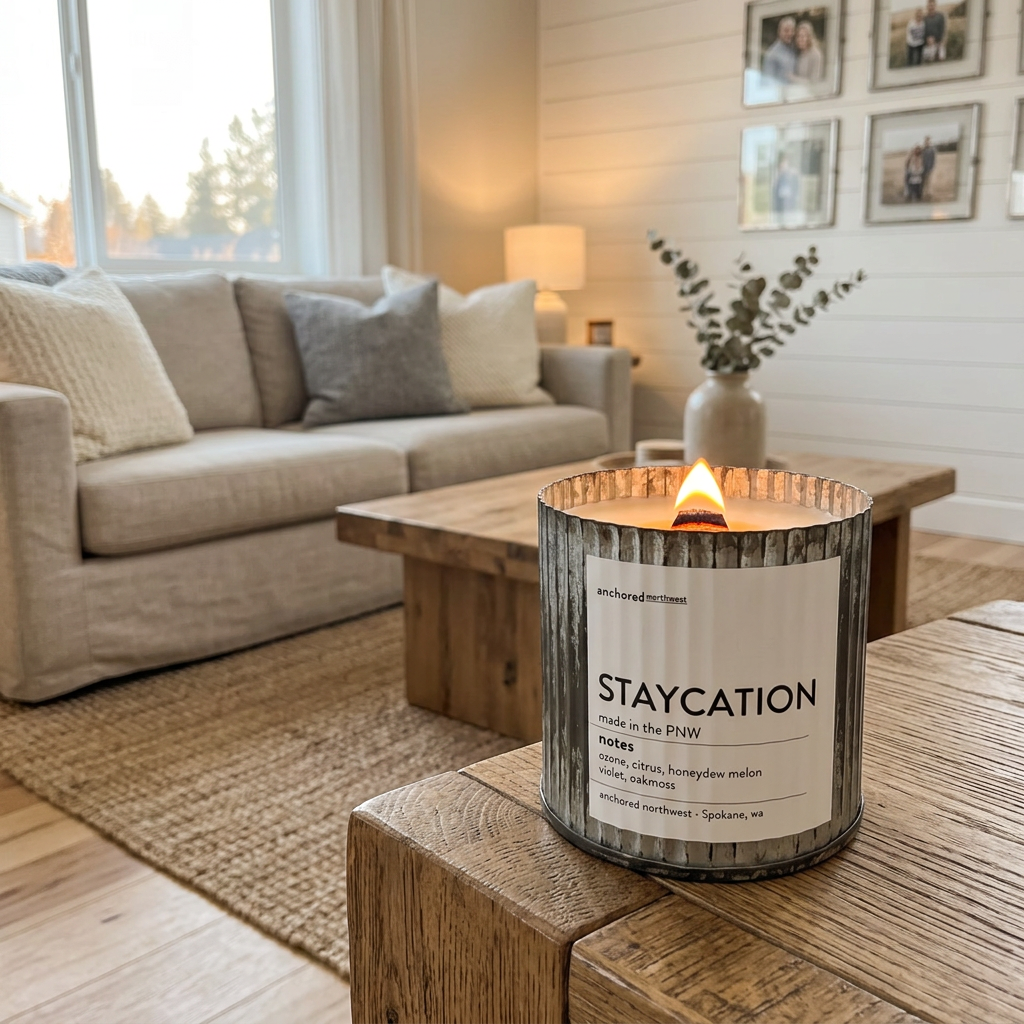 Staycation | Fresh & Relaxing Wood Wick Candle