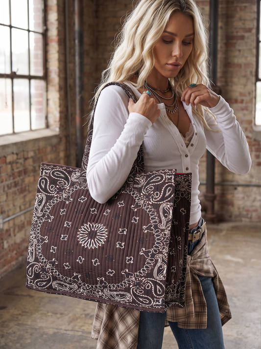 PREORDER - Brown Bandana Tote