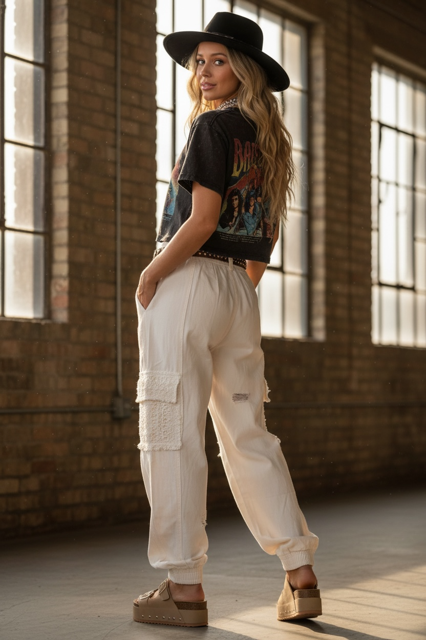 POL Crochet Patch Jogger