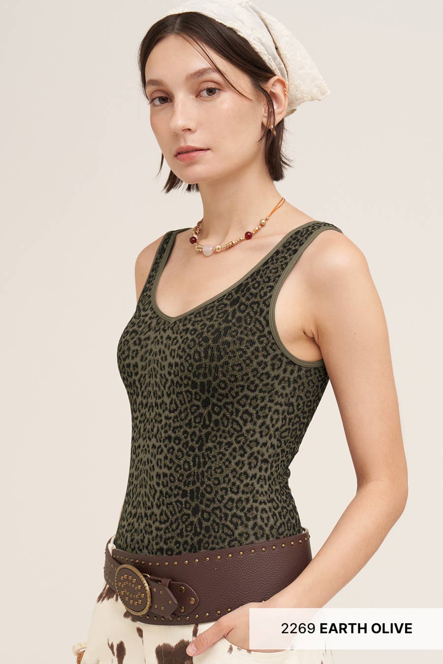 NS8605- Reversible Leopard Tank Top