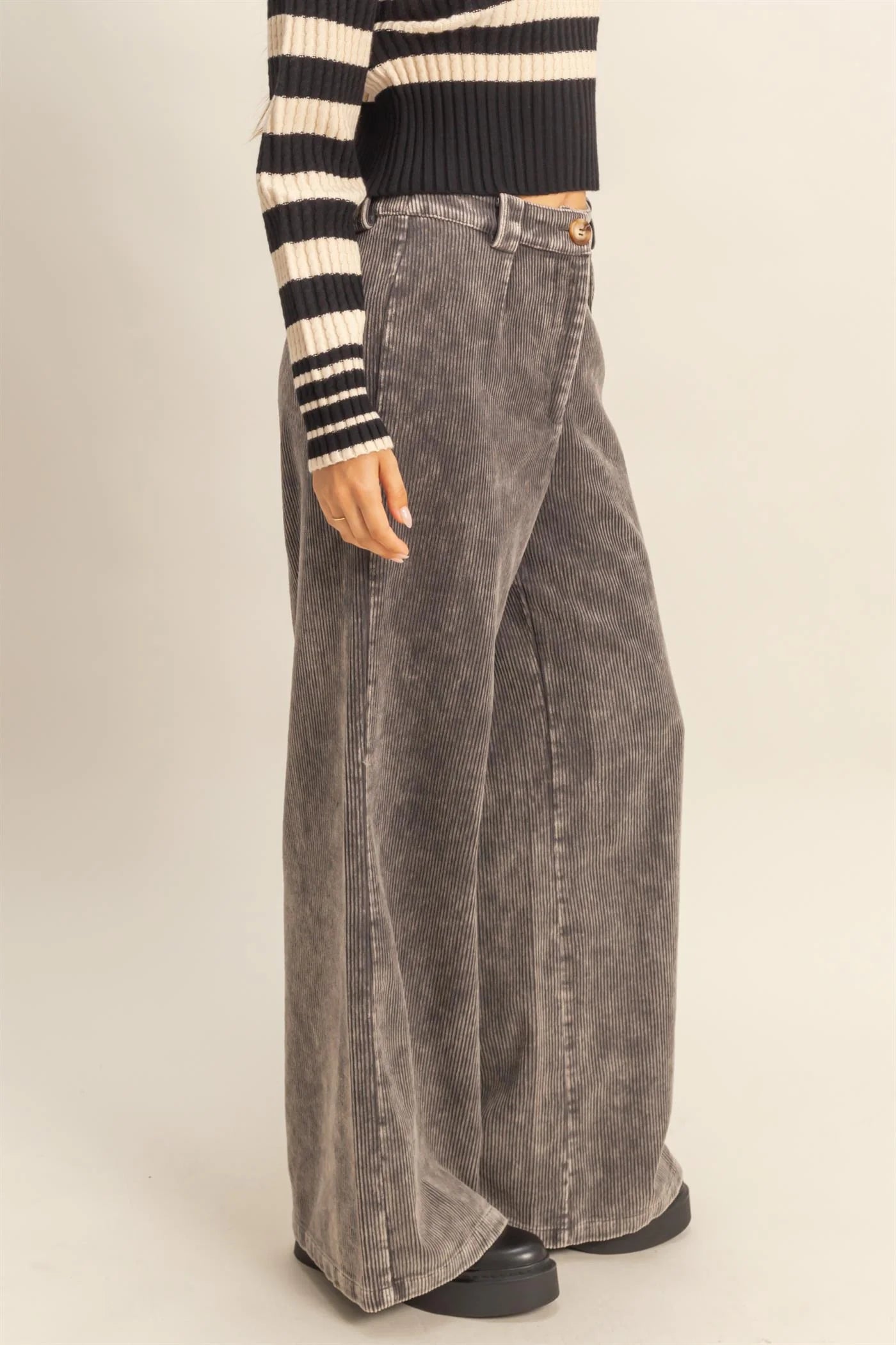 Corduroy Wide Leg Trousers