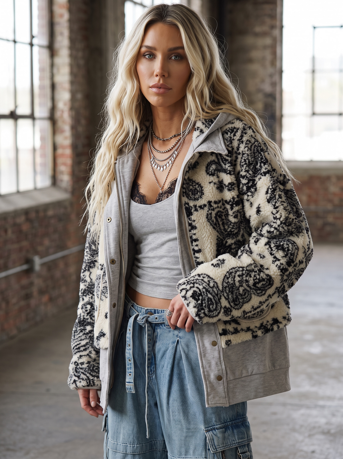 Oli & Hali Bandana Layered Jacket