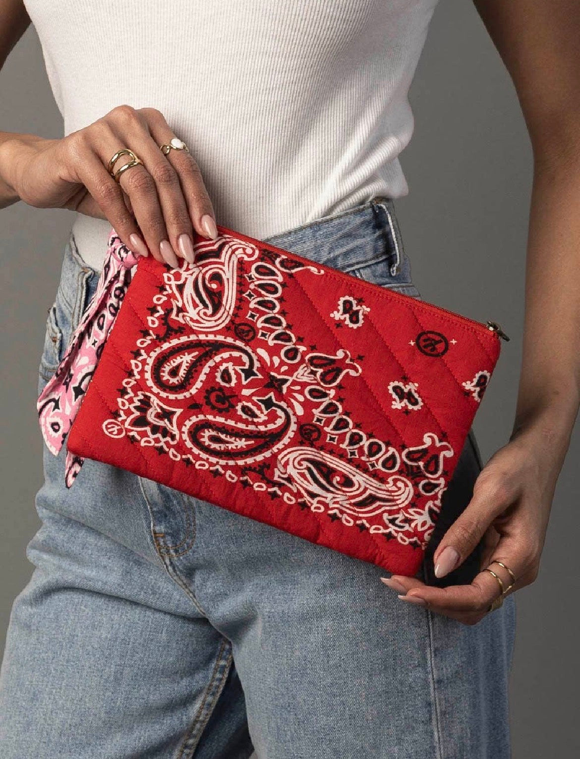 Red Bandana Clutch