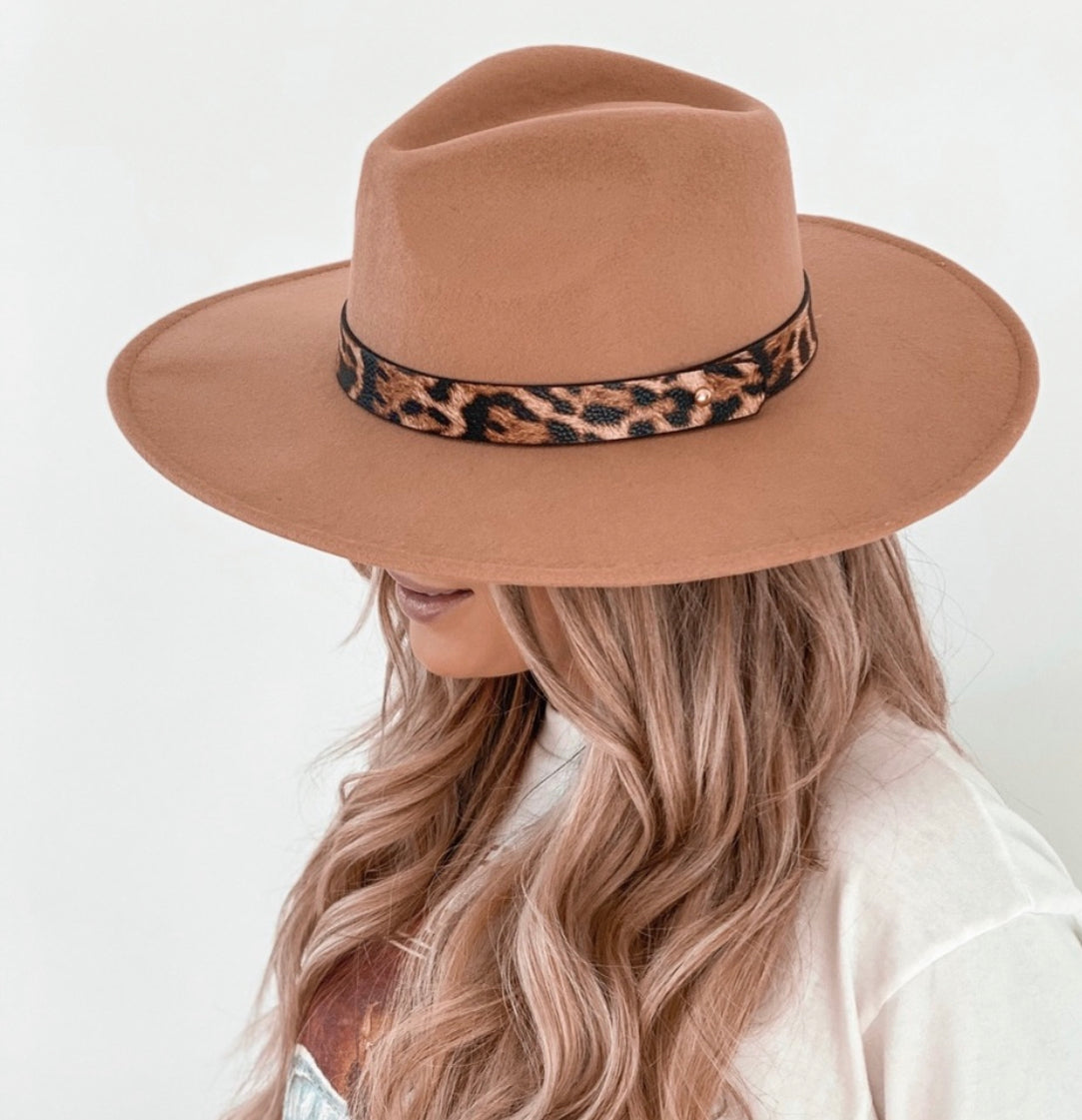 Fame In The Wild Leopard Detail Fedora Hat