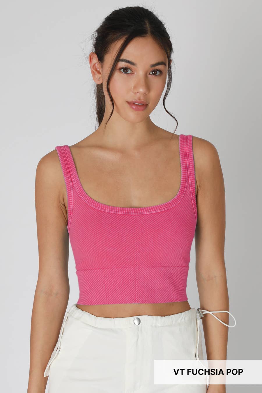 NS7923 - Vintage Chevron Crop Top