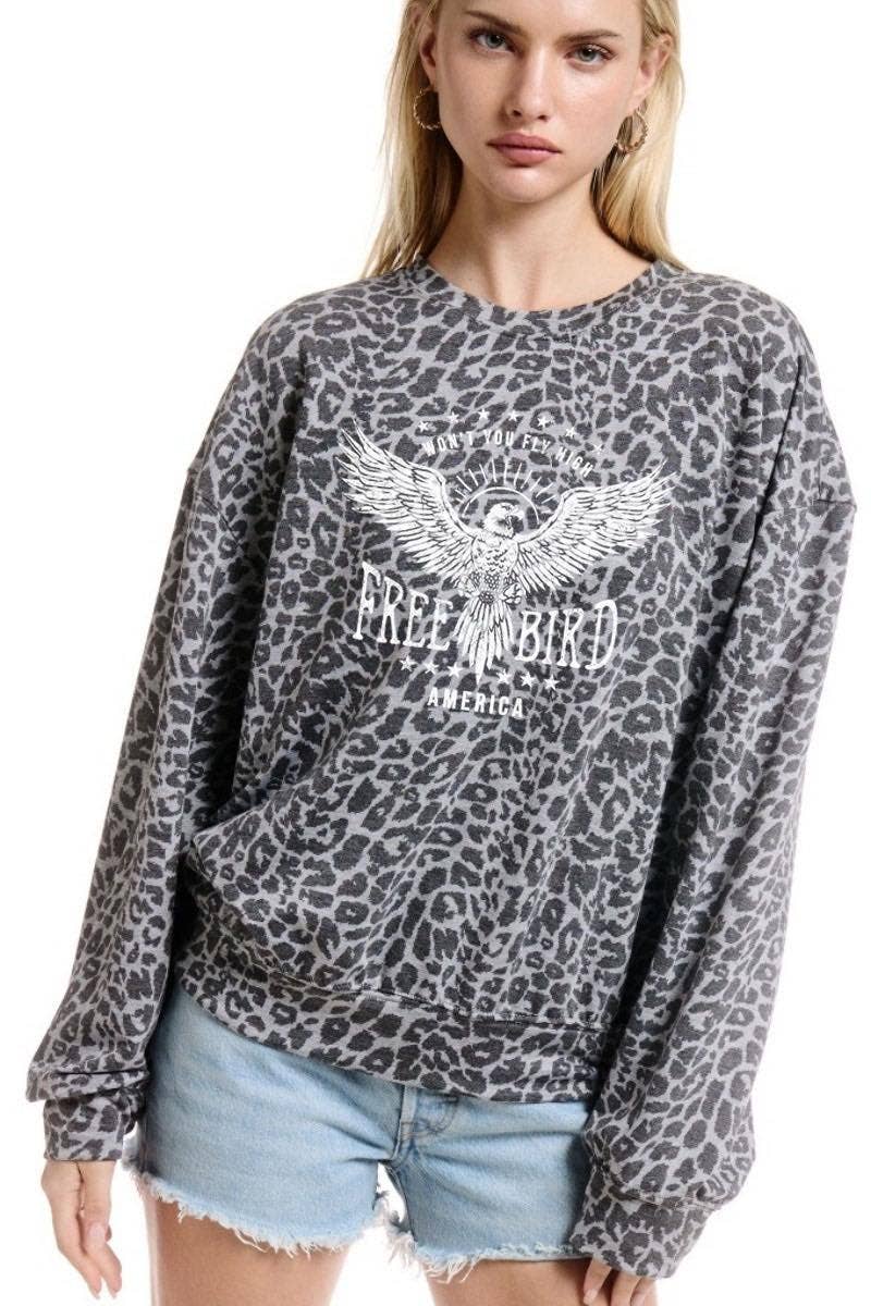Free Bird America Graphic L/S Pullover