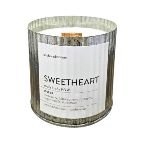 Sweetheart Rustic Vintage Farmhouse Wood Wick Candle