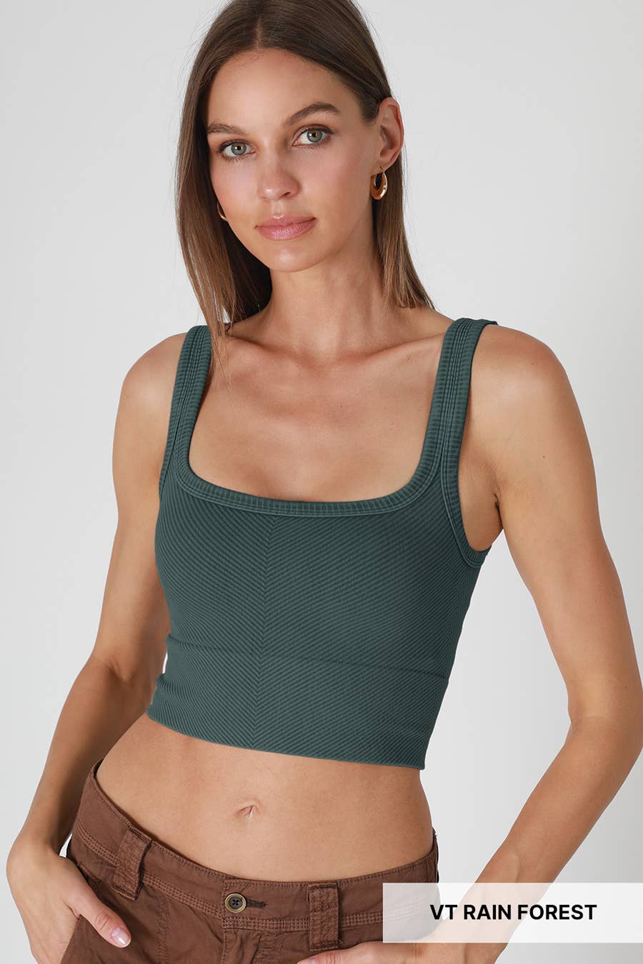 NS7923 - Vintage Chevron Crop Top