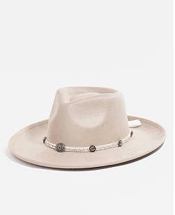Braided Chevron Tassel Strap Fedora Hat