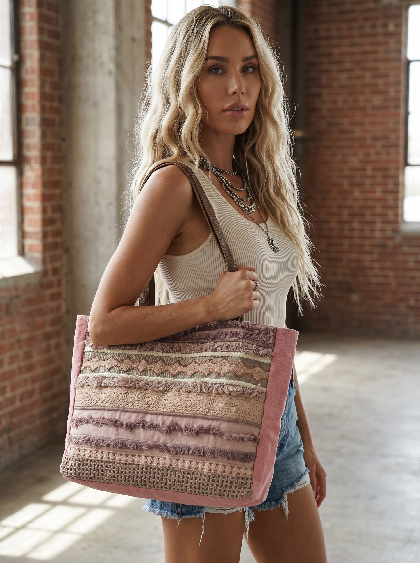 Boho Layered Tote