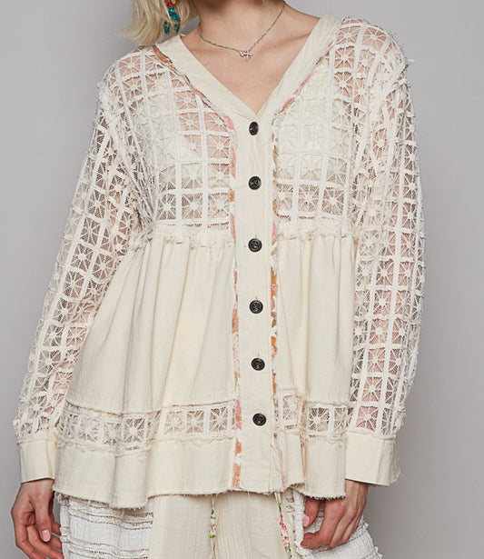 POL Crochet Shacket