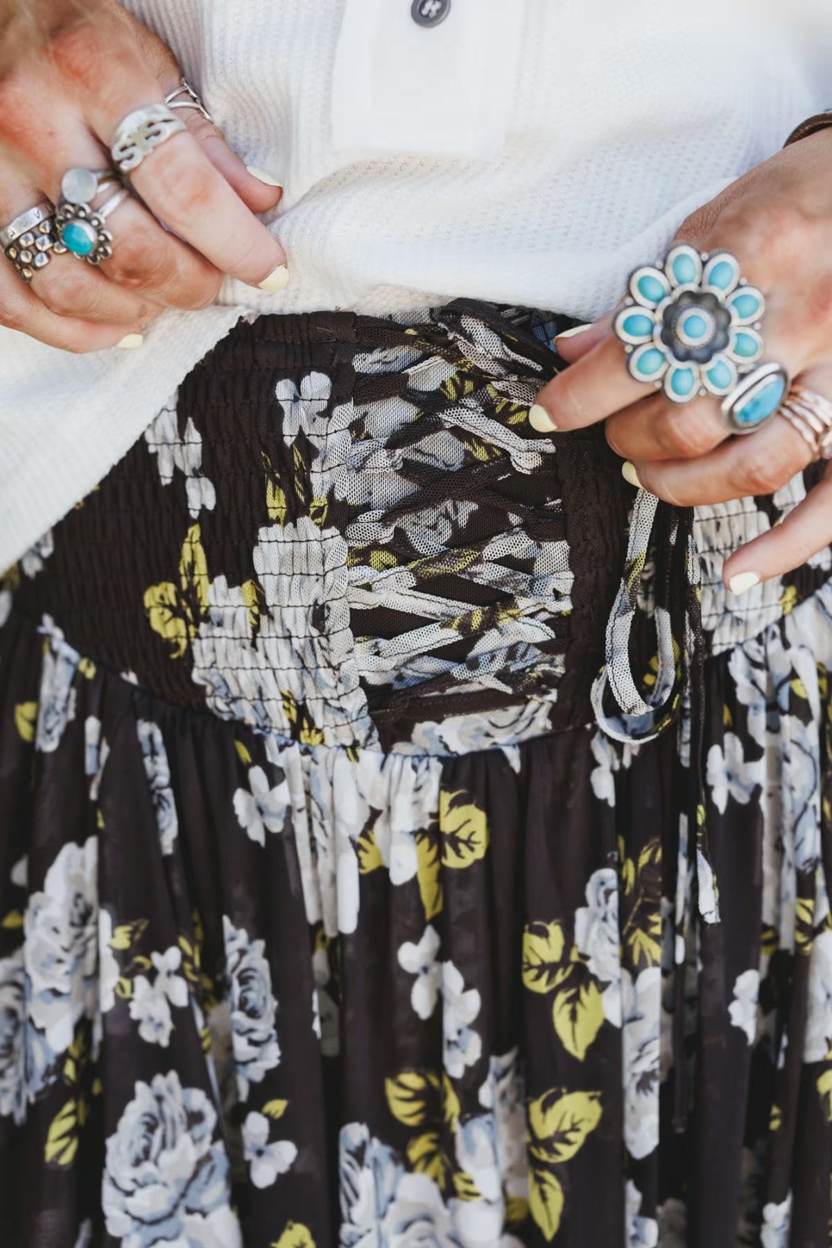 Listicle Lace Up Skort