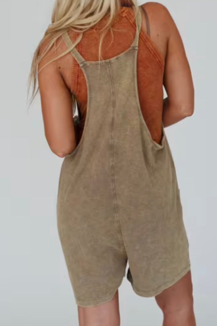 Slouchy Pocket Front Romper