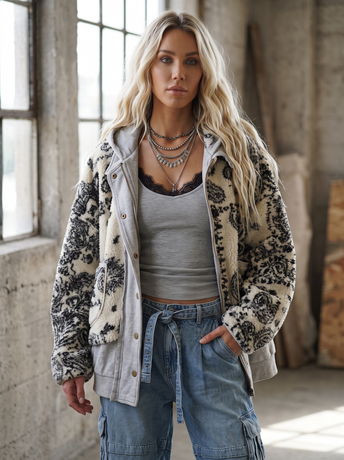 Oli & Hali Bandana Layered Jacket