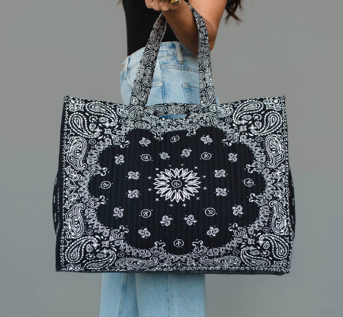 Panache Black Bandana Tote