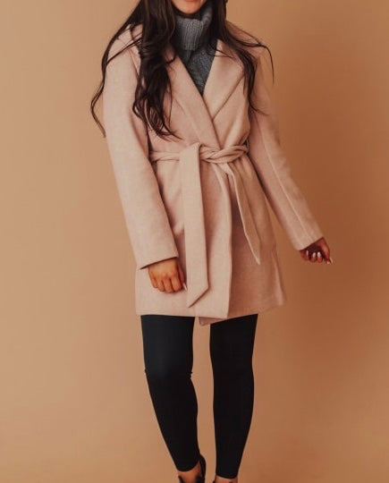 JQ Fleece Belted Hoodie Coat