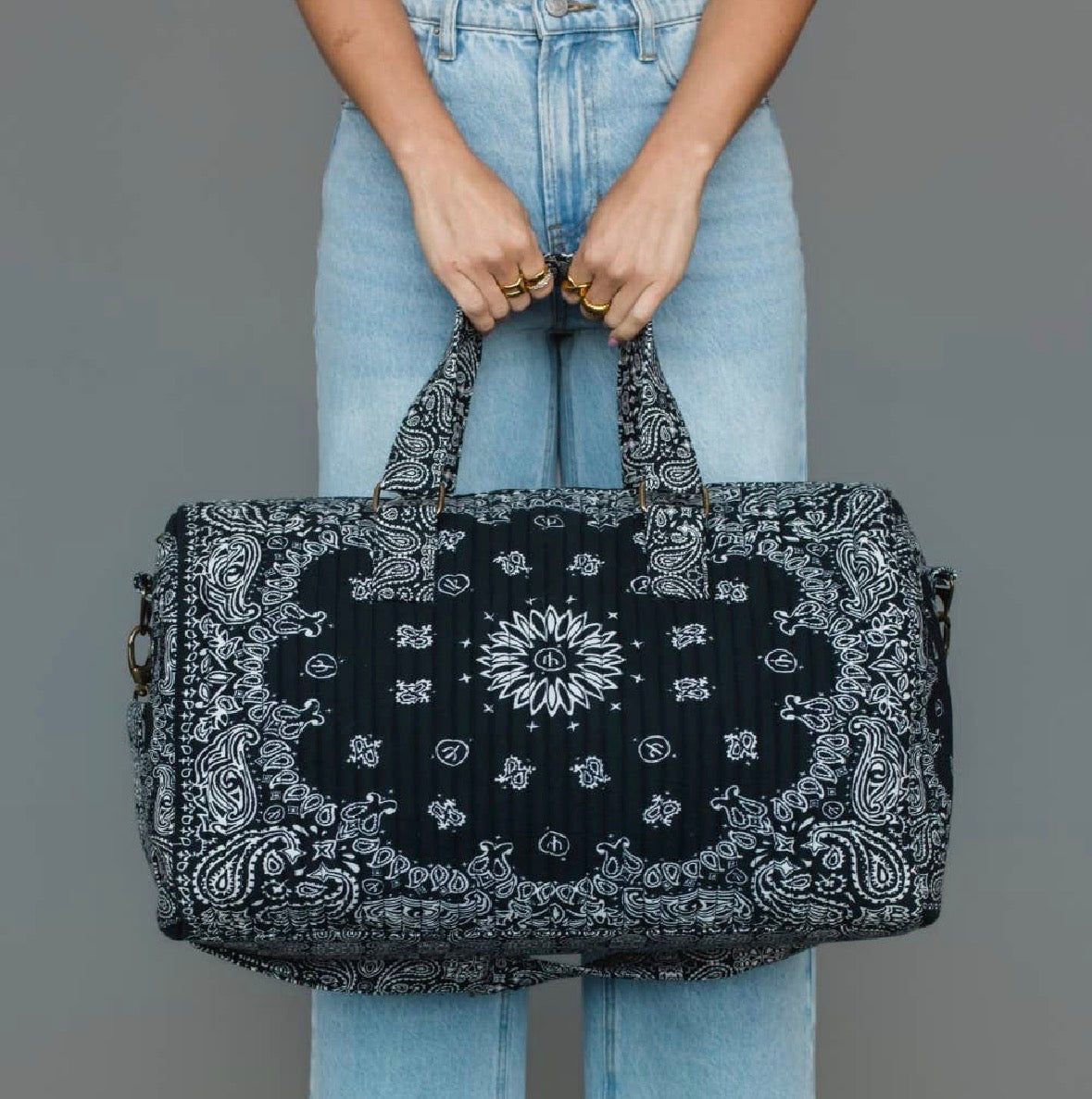 Panache Black Bandana Duffel