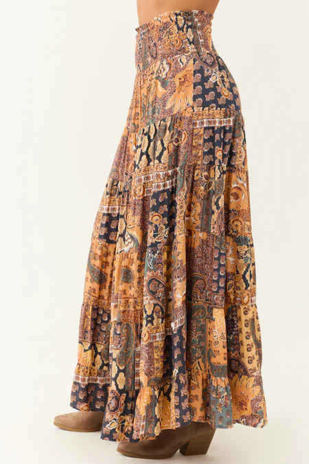 Angie Floral Maxi Skirt