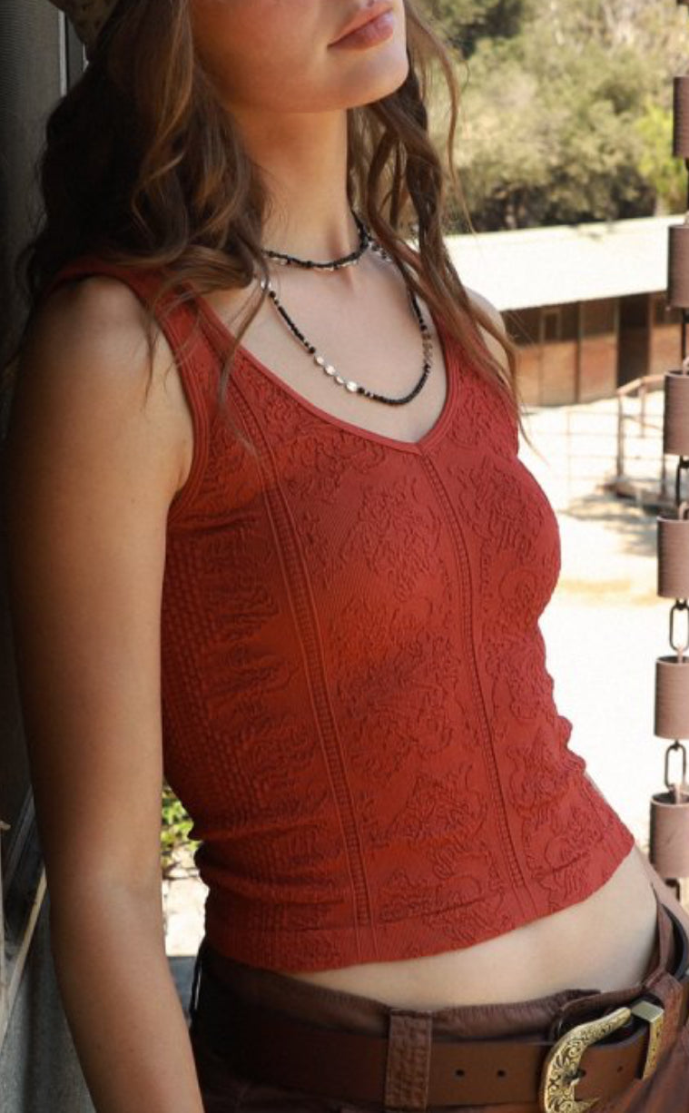 Nikibiki Reversible Lace Textured Tank