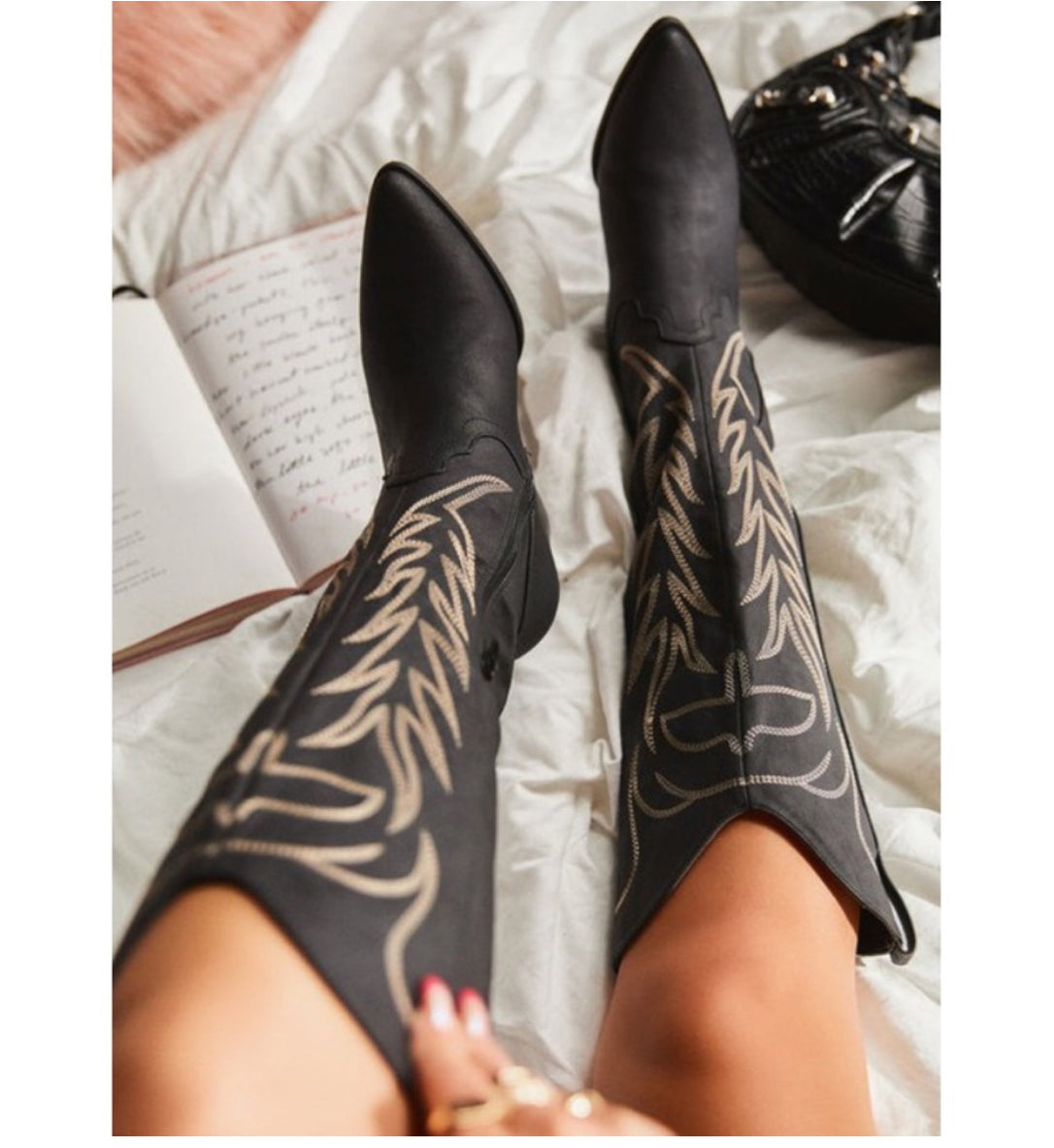 Tall Embroidered Cowgirl Boots