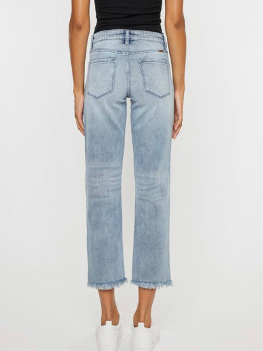 High Rise Straight Fit Jeans