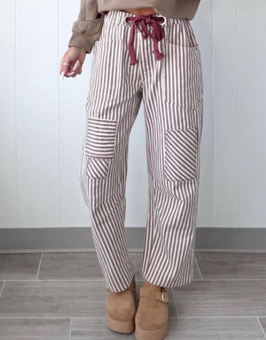 Bibi Stripe Patch Pants