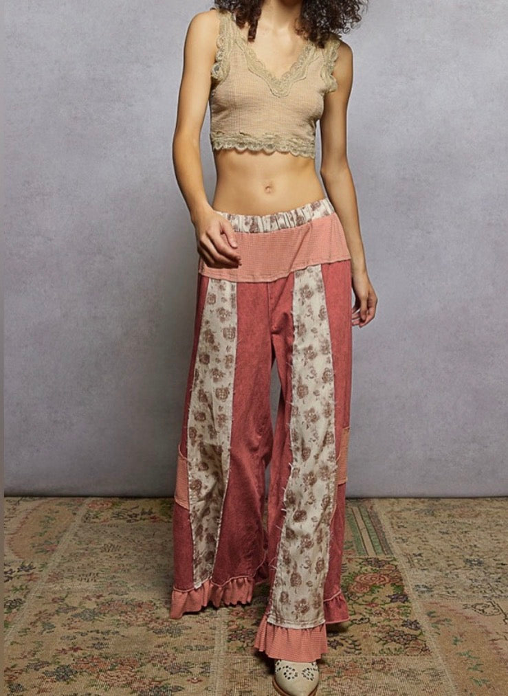 POL Waffle Knit Wide Leg Pants
