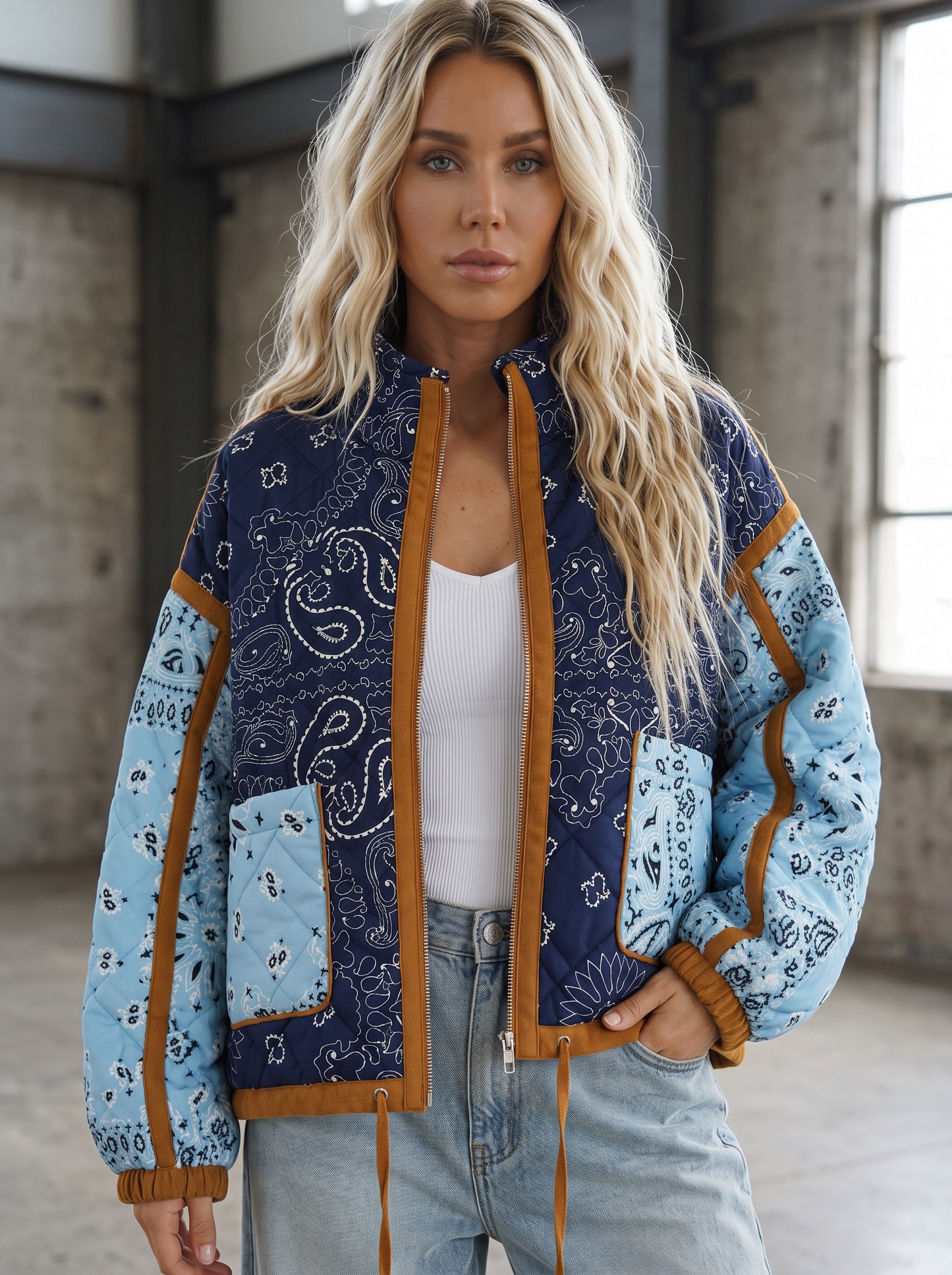 PREORDER - Patchwork Bandana Quilted Jacket
