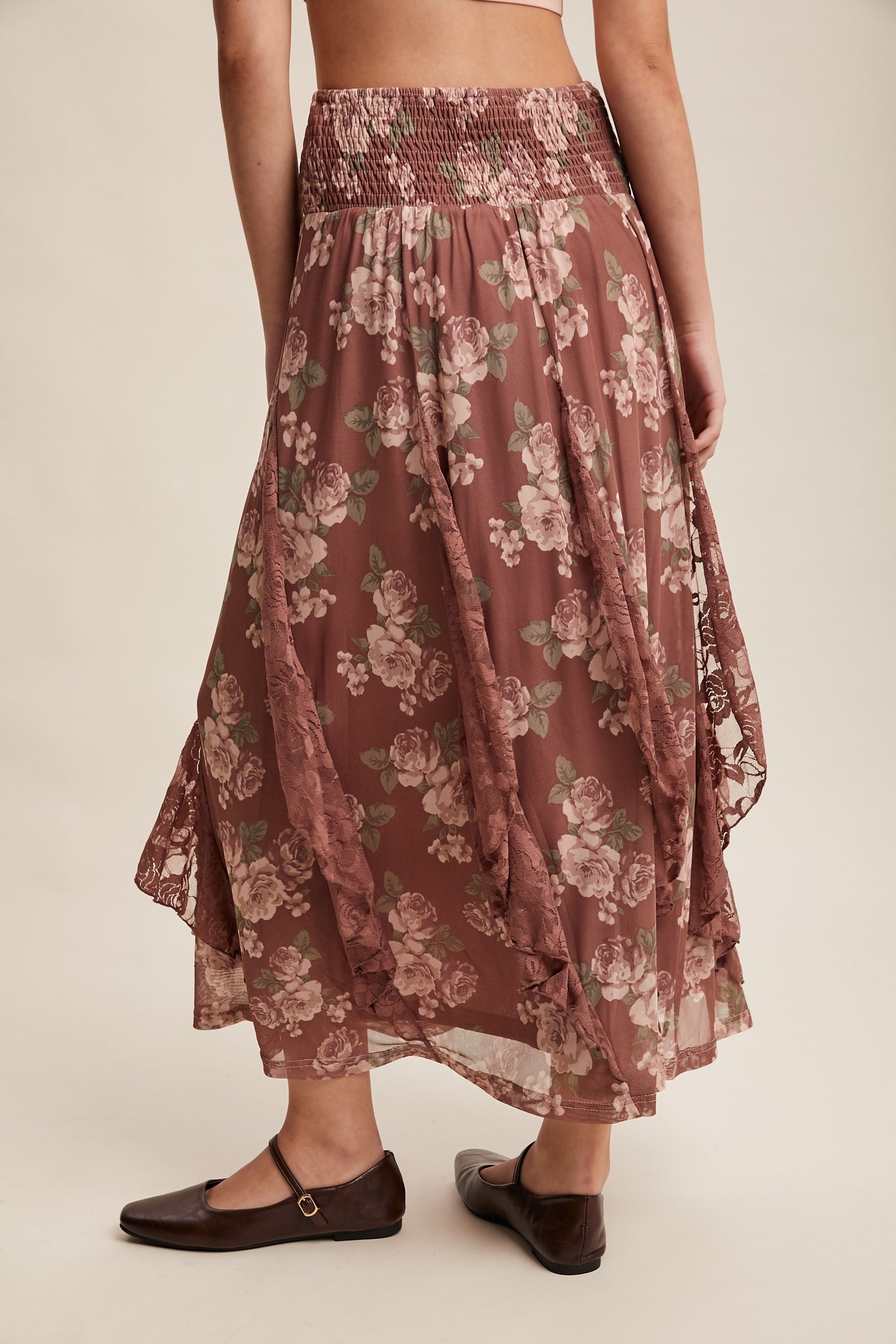 Listicle Floral Maxi Skirt
