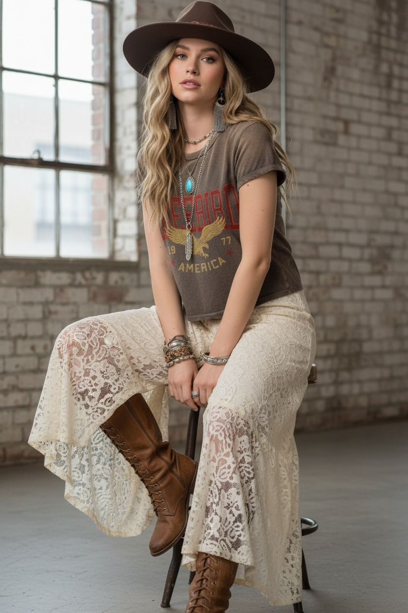Free Bird Washed Crop Tee