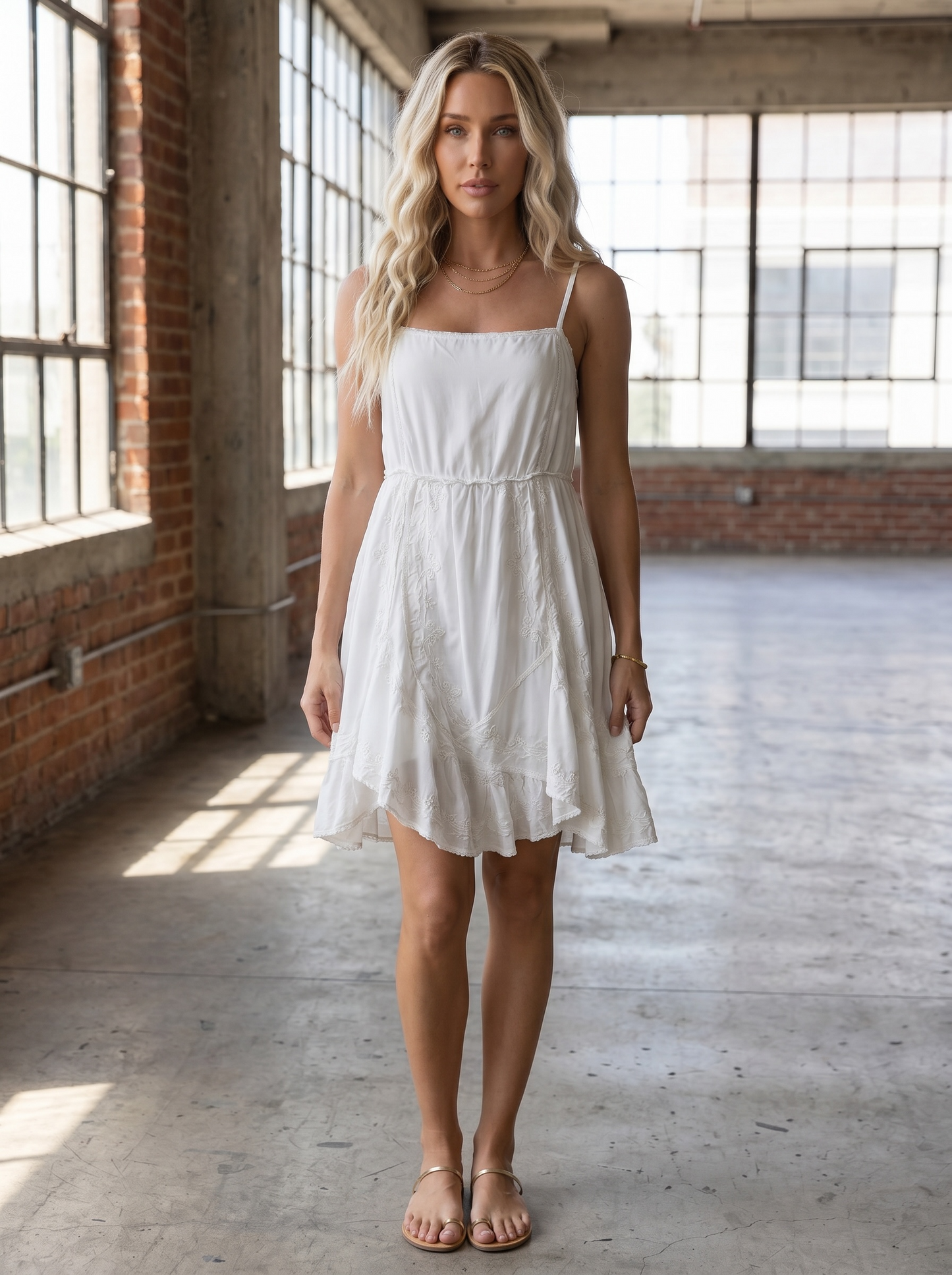 POL Embroidered Dress