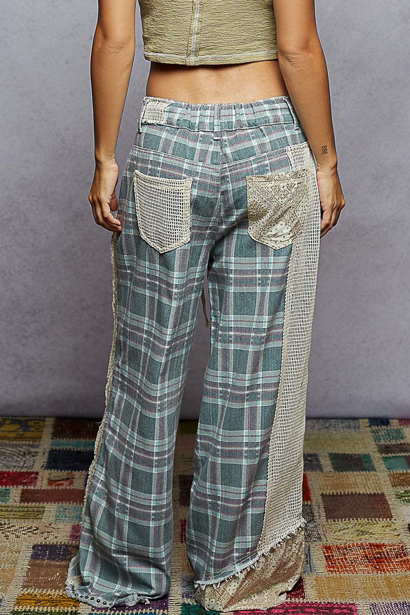 POL Wide Leg Patch Pants