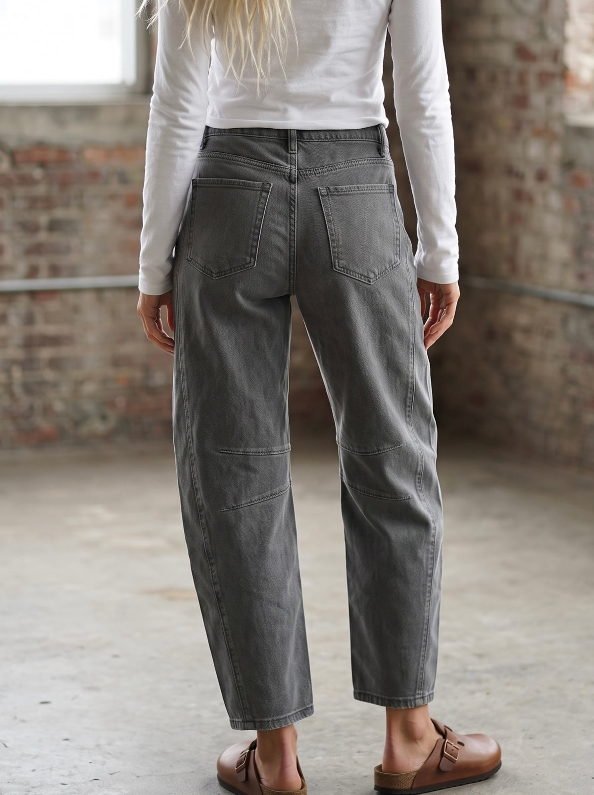 Washed Barrel Jeans