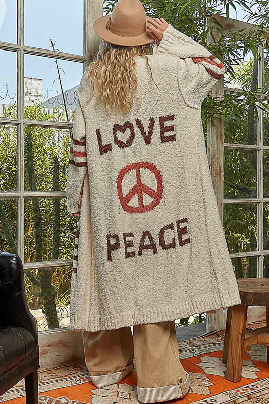 PREORDER - POL Peace & Love Cardigan